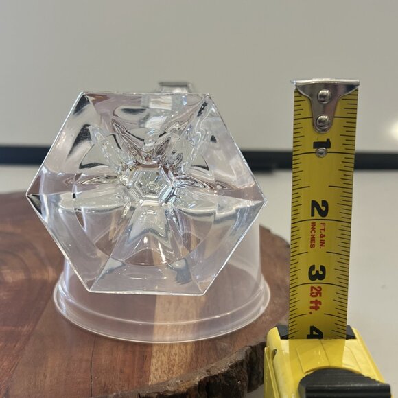 Pair of Handmade Geometric Cut Bohemian Crystal Candle Holders! - Picture 3 of 16